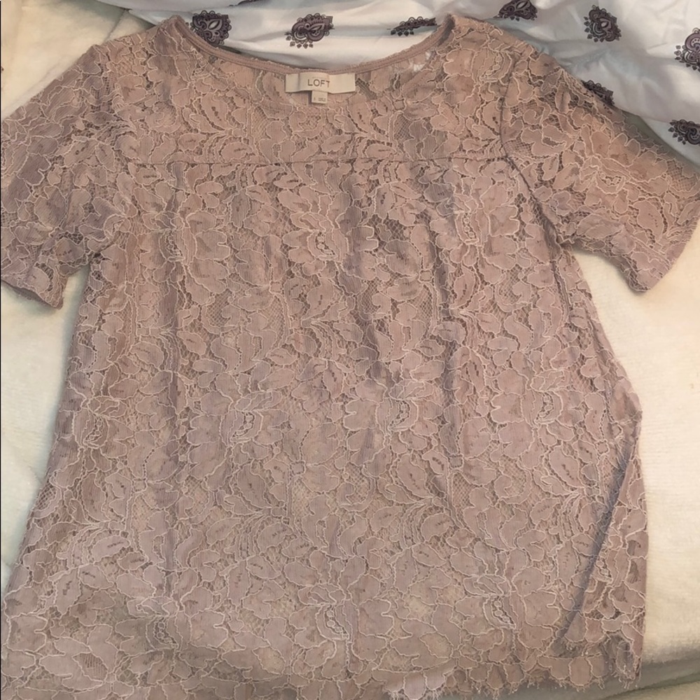 Loft brand dress shirt. Love this soft mauve color